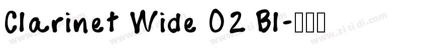 Clarinet Wide 02 Bl字体转换